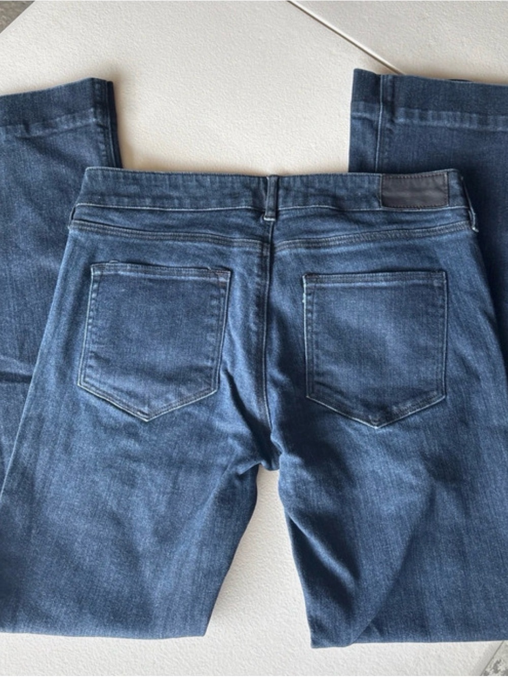 H&M Women's Flare Jeans in Dark Blue Denim